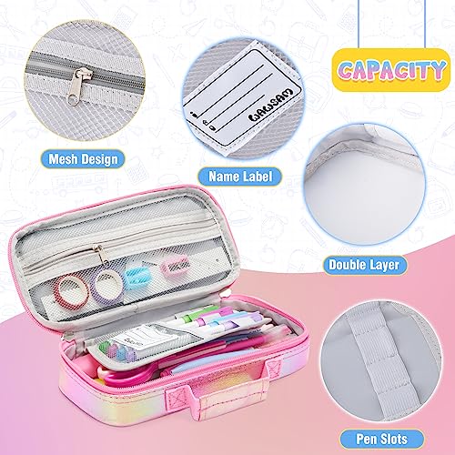 WAWSAM Unicorn Sequins Pencil Case - Portable Pencil Case for Girls Pencil Pouch for Elementary Preschool Home School Supplies Reversible Glitter Pen Bag for Girls Kids Teen