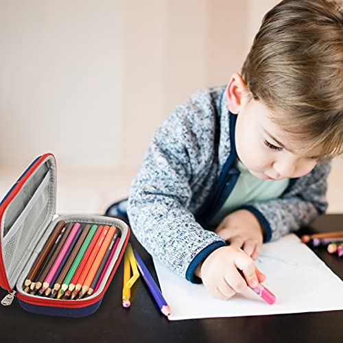 LAMEK Dinosaur Pencil Case,Large Capacity Pen Case Pouch Bag 3D Cartoon Stationery Organizer Box Blue Pencil Bag for Boys Girls Kids Teens Students Start of School Teenagers Gift