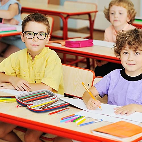 LAMEK Dinosaur Pencil Case,Large Capacity Pen Case Pouch Bag 3D Cartoon Stationery Organizer Box Blue Pencil Bag for Boys Girls Kids Teens Students Start of School Teenagers Gift