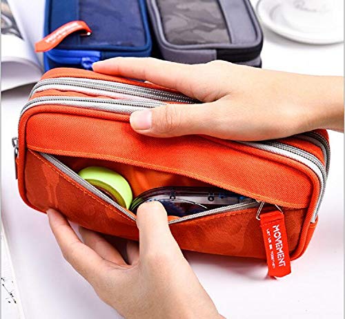 Yonzone Pencil Case, Large Capacity Pencil Cases Pencil Bag Pouch Big Storage Pen Holder with Multi Compartments for Boys Girls Stationary Office Organizer Supplies Adults, Navy Blue