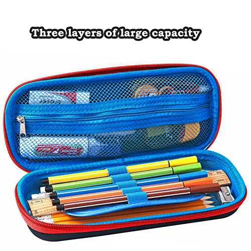 FEWOFJ 3D Space Shuttle Pencil Case for Kids Boys, Waterproof Pencil Box with Compartments Pen Pouch