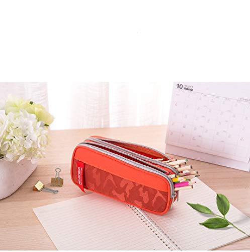 Yonzone Pencil Case, Large Capacity Pencil Cases Pencil Bag Pouch Big Storage Pen Holder with Multi Compartments for Boys Girls Stationary Office Organizer Supplies Adults, Navy Blue