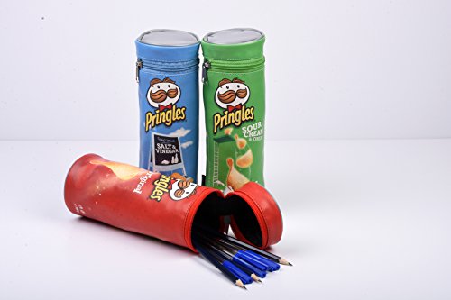 Helix Pringles Pencil Case (Assorted Colours), 23 x 7.5 x 7.5cm