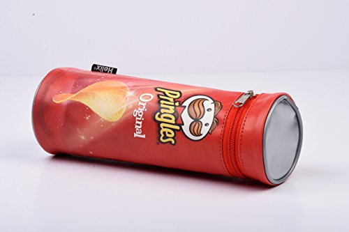 Helix Pringles Pencil Case (Assorted Colours), 23 x 7.5 x 7.5cm