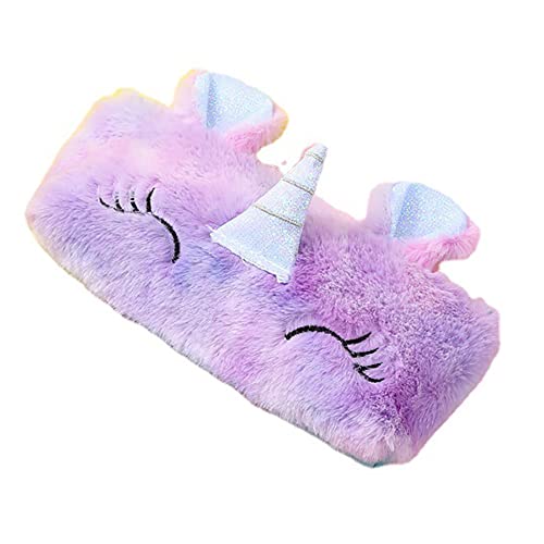 LIUJUNH Unicorn Pencil Case Pencil Holder Bag Fluffy Pencil Bag Faux Fur Pencil Bag Faux Fur Pencil Case Zipper Pen Pouch for Home School