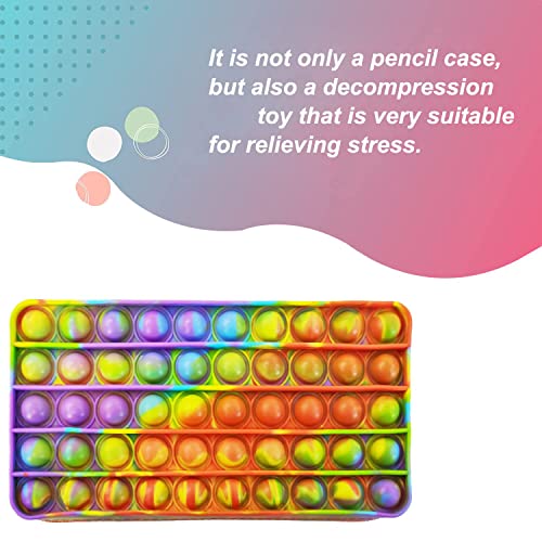 SUOXU Pop Pencil Case, Big Capacity Fidget Pencil Case for Girls Boys,Stress Reliever Pen Pouch for Kids Push Pop Out Bubble Fidget Sensory Toys (sb 941)
