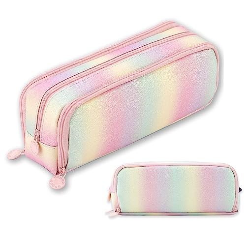 X SIM FITNESSX Pencil Case Teenager Girls Pencil Case 3 Compartments Boys Large Capacity Pencil Case for School & Office (Multicoloured)