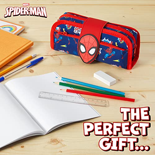 Marvel Boys Pencil Case Spiderman Pencil Cases for Kids with Stationery