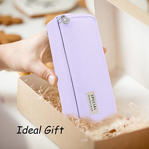 Yordawn Pencil Case Large Pencil Cases for Girls Boys Big Capacity Pencil Pouch with 3 Compartments School Stationary Office Storage Makeup Bag for Kids Teenage Adults Women Men (Purple)