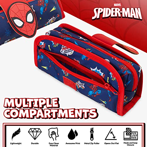 Marvel Boys Pencil Case Spiderman Pencil Cases for Kids with Stationery