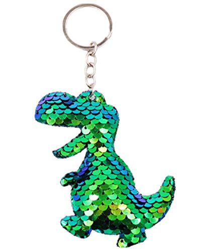 CrownOfRibbons Dinosaur Keyring children, Boys Toy Trex Monster, School Bag Accessory