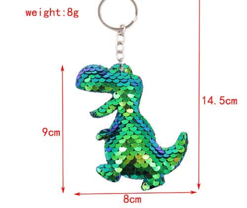 CrownOfRibbons Dinosaur Keyring children, Boys Toy Trex Monster, School Bag Accessory