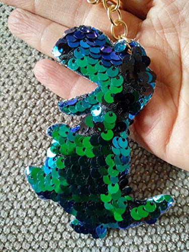 CrownOfRibbons Dinosaur Keyring children, Boys Toy Trex Monster, School Bag Accessory