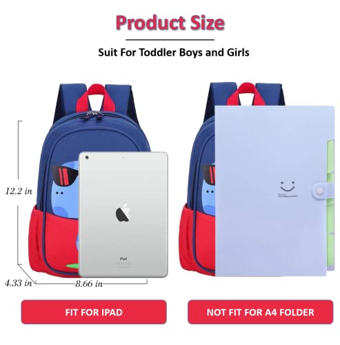 POWOFUN Kids Toddler Preschool Travel Backpack Kindergarten Cool Cute Cartoon Schoolbag Backpack Dinosaur Red Backpack Bookbag For Girls Boys Baby
