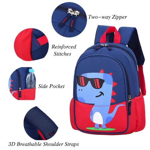 POWOFUN Kids Toddler Preschool Travel Backpack Kindergarten Cool Cute Cartoon Schoolbag Backpack Dinosaur Red Backpack Bookbag For Girls Boys Baby