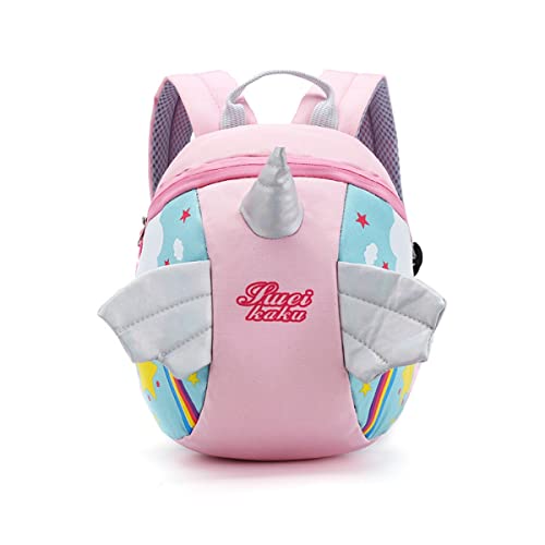 Topways® Cute Unicorn Girl Toddle Backpack, Girls Schoolbag with Walkers Tether Belt, Walking Strap Rucksack with Reins for Girls Age 2 3 4 5