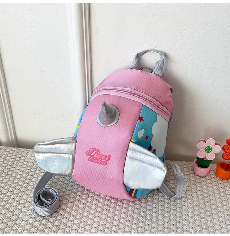 Topways® Cute Unicorn Girl Toddle Backpack, Girls Schoolbag with Walkers Tether Belt, Walking Strap Rucksack with Reins for Girls Age 2 3 4 5