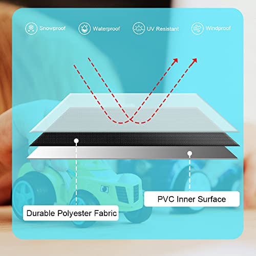 VVHOOY Kids Ride-On Toy Car Cover, Large Car Toy Cover Outdoor Wrapper Resistant Heavy Duty Waterproof UV Rain Snow Protection for Electric Battery Powered Children Wheels Toy Vehicles