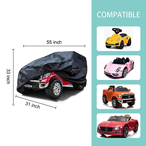 VVHOOY Kids Ride-On Toy Car Cover, Large Car Toy Cover Outdoor Wrapper Resistant Heavy Duty Waterproof UV Rain Snow Protection for Electric Battery Powered Children Wheels Toy Vehicles