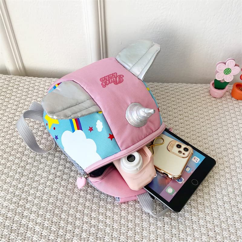 Topways® Cute Unicorn Girl Toddle Backpack, Girls Schoolbag with Walkers Tether Belt, Walking Strap Rucksack with Reins for Girls Age 2 3 4 5