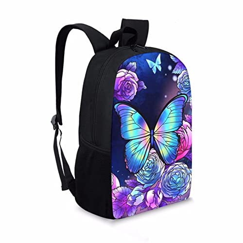 HELLHERO Butterfly Backpack for Girls for School Kids Schoolbag Preschool Backpacks Primary Bookbag Laptop Pack Travel School Bags College Rucksack Satchel Hiking Outdoor