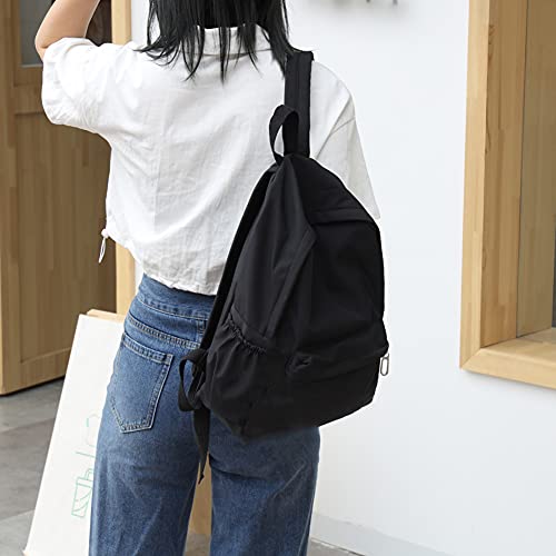 TTSAM Backpacks For Student Kids School Bags Lightweight School Bag, Plain Backpack For Teenager Girls Boys Solid Color Large Capacity Rucksack Travel Laptop Bag With Two Bottle Pockets