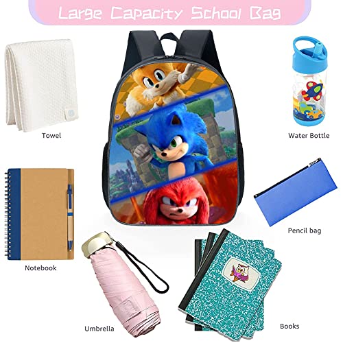 REYOK Children's Backpacks Kids Hedgehog School Bag Boys Backpack Travel Bag Student Schoolbag Book Stationery Bag Anime Bag School Bags backpack for kindergarten middle and elementary school