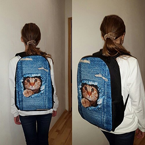 POLERO Cool Wolf Floral School Backpack Kids Large School Bag Student Daypack for Boys Girls Gift Schoolbag