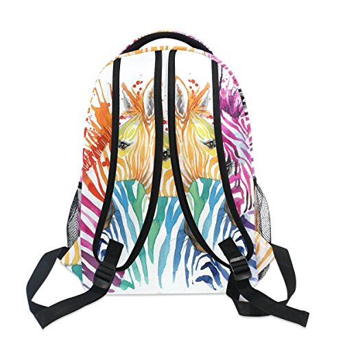 JSTEL Zebra Backpack Rucksack Zebra School Bag for Girls Boys Zebra Love Print Casual Schoolbag Adjustable Shoulder Strap Bookbag