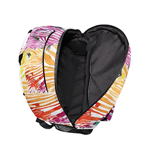 JSTEL Zebra Backpack Rucksack Zebra School Bag for Girls Boys Zebra Love Print Casual Schoolbag Adjustable Shoulder Strap Bookbag