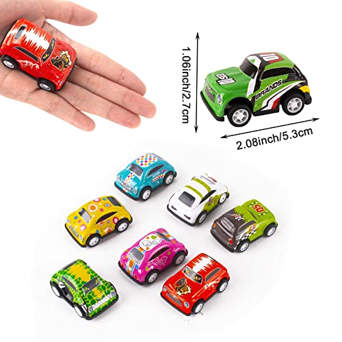AWAVM Pull Back Cars,8PCSMini Push and Go Car Toy,Pull Back Racing Vehicles for 2 3 5 Year Olds Boys Party Bags Fillers