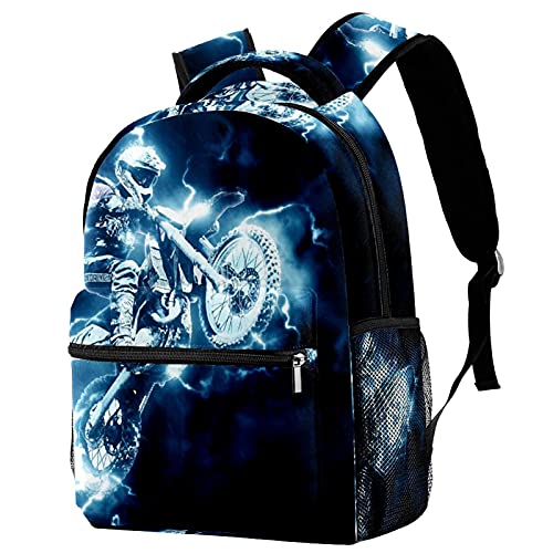 Durable Backpack for Boys Girls,Motocross School Bag,Cute Backpack Lightweight Great Backpack School Bag