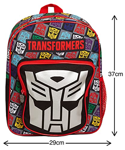 Transformers Boys Backpack Official Bag for Back to School Kindergarten Kids Large Capacity Autobots Bumblebee, Optimus Prime and Megatron Sports Rucksack Lunch Bag Travel Carry On Case