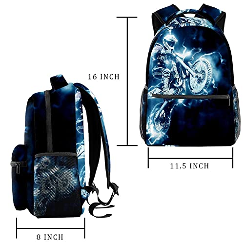 Durable Backpack for Boys Girls,Motocross School Bag,Cute Backpack Lightweight Great Backpack School Bag