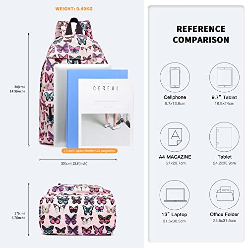 Kono Casual Daypack School Bag Backpacks for Children Students Teenagers Girls Boys Bookbag Women Canvas Travel Rucksack