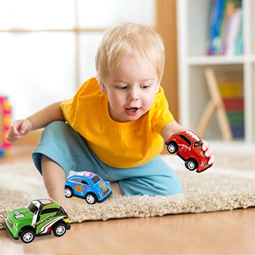 AWAVM Pull Back Cars,8PCSMini Push and Go Car Toy,Pull Back Racing Vehicles for 2 3 5 Year Olds Boys Party Bags Fillers