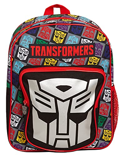 Transformers Boys Backpack Official Bag for Back to School Kindergarten Kids Large Capacity Autobots Bumblebee, Optimus Prime and Megatron Sports Rucksack Lunch Bag Travel Carry On Case
