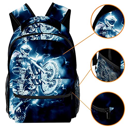 Durable Backpack for Boys Girls,Motocross School Bag,Cute Backpack Lightweight Great Backpack School Bag