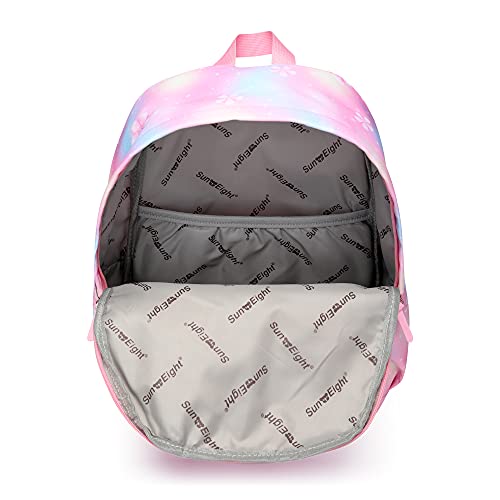 Caran·Y School Bags for Girls Casual Daypack Women Backpack Large Capacity Unisex Student Backpacks Waterproof and Wear-resistant Fabric Backpack for School (Pink Flowers)