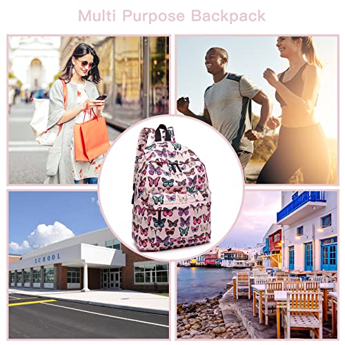 Kono Casual Daypack School Bag Backpacks for Children Students Teenagers Girls Boys Bookbag Women Canvas Travel Rucksack