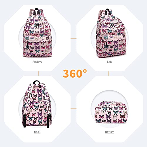 Kono Casual Daypack School Bag Backpacks for Children Students Teenagers Girls Boys Bookbag Women Canvas Travel Rucksack