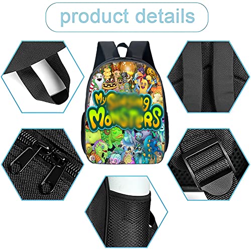 REYOK Singing Monster Backpacks Boys Monsters Backpack Children's School Bag Singing Backpack Schoolbag Girls Boys School Bags Cartoon Book Stationery Bag Rucksack Backpack Bag School Bags