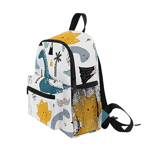 ALAZA Children's Backpack, Kids Schoolbag Cartoon Animals Cute Dinosaur Students Bookbag for Boys Girls, Chest Strap One Size