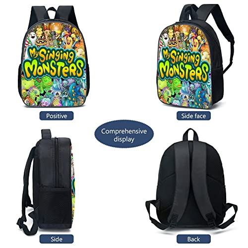 REYOK Singing Monster Backpacks Boys Monsters Backpack Children's School Bag Singing Backpack Schoolbag Girls Boys School Bags Cartoon Book Stationery Bag Rucksack Backpack Bag School Bags