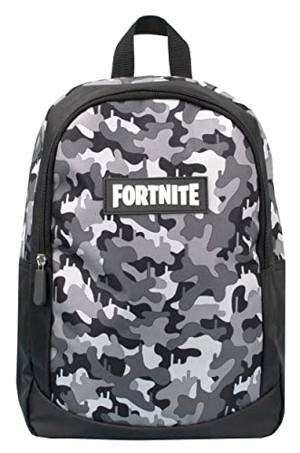 FORTNITE - Kids Backpack Camo Design School Backpack - 2 Spacious Compartments - Padded - Adjustable Straps - Children/Teen Backpack