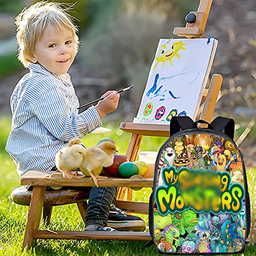 REYOK Singing Monster Backpacks Boys Monsters Backpack Children's School Bag Singing Backpack Schoolbag Girls Boys School Bags Cartoon Book Stationery Bag Rucksack Backpack Bag School Bags