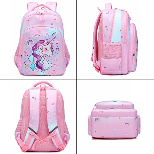 Backpack for Girls Unicorn School Bag Elementary Bookbag Backpacks Teens Unicorn Schoolbags for Girl Children Backpack Set Kids Daypack