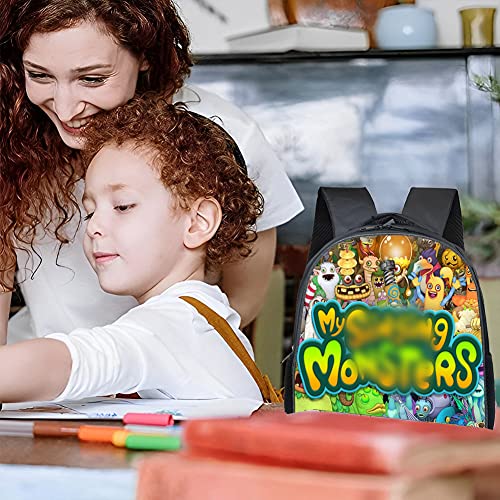 REYOK Singing Monster Backpacks Boys Monsters Backpack Children's School Bag Singing Backpack Schoolbag Girls Boys School Bags Cartoon Book Stationery Bag Rucksack Backpack Bag School Bags