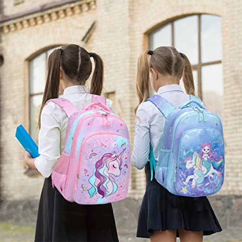 Backpack for Girls Unicorn School Bag Elementary Bookbag Backpacks Teens Unicorn Schoolbags for Girl Children Backpack Set Kids Daypack