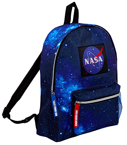 Official Nasa Backpack for Kids and Adults Space Stars Galaxy Space Bag for Work College School Travel, Blue, One Size